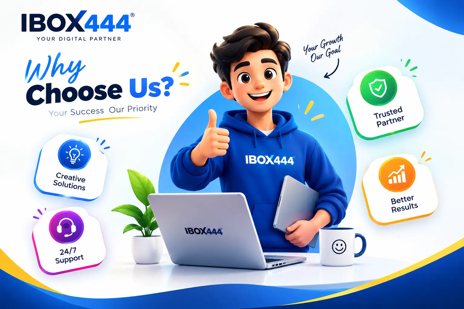 IBOX444 team support for web design, SEO, hosting and digital services
